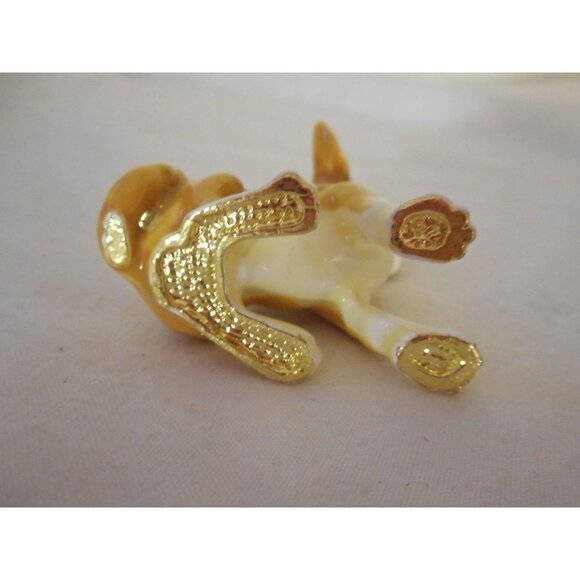 Chihuahua Dog Pewter Enamel Bejeweled Hinged Miniature Trinket Box EUC #1 - Picture 5 of 6